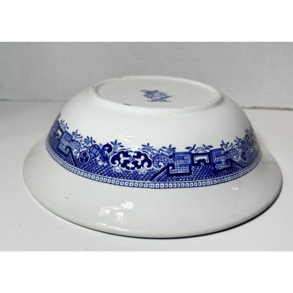 Ridgway & Co Semi China Blue Willow Bowl 1937 8.5" - Picture 4 of 7